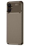 Mey İthalat®  Samsung Galaxy A06 Kılıf Auto Focus Karbon Kapak - Kahverengi