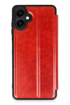 Mey İthalat®  Samsung Galaxy A06 Kılıf Flip Cover - Kırmızı