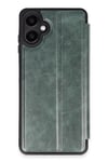 Mey İthalat®  Samsung Galaxy A06 Kılıf Flip Cover - Koyu Yeşil