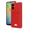 Mey İthalat®  Samsung Galaxy A06 Kılıf Kelvin Kartvizitli Silikon - Kırmızı