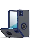 Mey İthalat®  Samsung Galaxy A06 Kılıf Montreal Yüzüklü Silikon Kapak - Lacivert