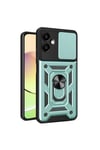 Mey İthalat®  Samsung Galaxy A06 Kılıf Pars Lens Yüzüklü Silikon - Yeşil