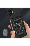 Mey İthalat®  Samsung Galaxy A06 Kılıf Pars Lens Yüzüklü Silikon - Lacivert