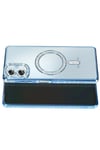 Mey İthalat®  Samsung Galaxy A07 4G Joke Simli Magneticsafe Kılıf - Mavi