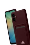 Mey İthalat®  Samsung Galaxy A07 4G Kelvin Kartvizitli Silikon - Bordo