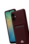 Mey İthalat®  Samsung Galaxy A07 4G Kelvin Kartvizitli Silikon - Bordo