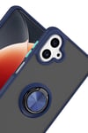 Mey İthalat®  Samsung Galaxy A07 4G Montreal Yüzüklü Silikon Kapak - Lacivert