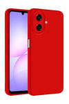 Mey İthalat®  Samsung Galaxy A07 4G Nano içi Kadife Silikon - Kırmızı