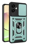 Mey İthalat®  Samsung Galaxy A07 4G Pars Lens Yüzüklü Silikon - Yeşil