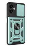 Mey İthalat®  Samsung Galaxy A07 4G Pars Lens Yüzüklü Silikon - Yeşil