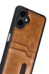 Mey İthalat®  Samsung Galaxy A07 4G Sara Kartvizitli Deri Kılıf - Taba