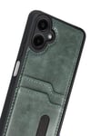 Mey İthalat®  Samsung Galaxy A07 4G Sara Kartvizitli Deri Kılıf - Yeşil