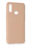 Mey İthalat®  Samsung Galaxy A10S Kılıf Nano içi Kadife Silikon - Pudra