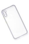 Mey İthalat®  Samsung Galaxy A11 Kılıf Miami Şeffaf Silikon - Lila
