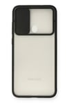 Mey İthalat®  Samsung Galaxy A11 Kılıf Palm Buzlu Kamera Sürgülü Silikon - Siyah