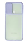 Mey İthalat®  Samsung Galaxy A11 Kılıf Palm Buzlu Kamera Sürgülü Silikon - Lila