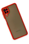 Mey İthalat®  Samsung Galaxy A12 Kılıf Montreal Silikon Kapak - Kırmızı