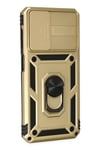 Mey İthalat®  Samsung Galaxy A13 4G Kılıf Pars Lens Yüzüklü Silikon - Gold