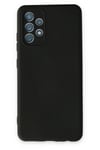 Mey İthalat®  Samsung Galaxy A13 4G Kılıf Nano içi Kadife Silikon - Siyah