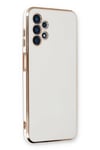 Mey İthalat®  Samsung Galaxy A13 4G Kılıf Volet Silikon - Beyaz