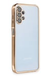 Mey İthalat®  Samsung Galaxy A13 4G Kılıf  Lensli Silikon - Gold