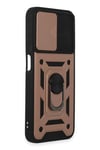 Mey İthalat®  Samsung Galaxy A14 4G Kılıf Pars Lens Yüzüklü Silikon - Rose Gold