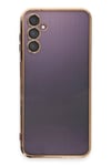 Mey İthalat®  Samsung Galaxy A14 4G Kılıf  Lensli Silikon - Gold