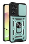Mey İthalat®  Samsung Galaxy A15 4G Kılıf Pars Lens Yüzüklü Silikon - Yeşil