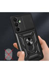 Mey İthalat®  Samsung Galaxy A16 5G Kılıf Pars Lens Yüzüklü Silikon - Yeşil
