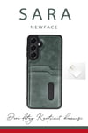 Mey İthalat®  Samsung Galaxy A16 5G Kılıf Sara Kartvizitli Deri Kılıf - Taba