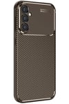 Mey İthalat®  Samsung Galaxy A16 5G Kılıf Auto Focus Karbon Kapak - Kahverengi