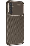 Mey İthalat®  Samsung Galaxy A16 5G Kılıf Auto Focus Karbon Kapak - Kahverengi
