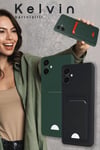 Mey İthalat®  Samsung Galaxy A16 5G Kılıf Kelvin Kartvizitli Silikon - Kırmızı