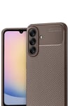 Mey İthalat®  Samsung Galaxy A17 5G Auto Focus Karbon Kapak - Kahverengi
