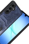 Mey İthalat®  Samsung Galaxy A17 5G Sara Kartvizitli Deri Kılıf - Lacivert