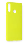 Mey İthalat®  Samsung Galaxy A20S Kılıf Nano içi Kadife Silikon - Sarı