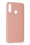 Mey İthalat®  Samsung Galaxy A20S Kılıf Nano içi Kadife Silikon - Pudra