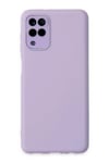 Mey İthalat®  Samsung Galaxy A22 Kılıf Lansman Glass Kapak - Lila