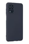 Mey İthalat®  Samsung Galaxy A22 Kılıf Lansman Glass Kapak - Lacivert