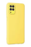 Mey İthalat®  Samsung Galaxy A22 Kılıf Lansman Glass Kapak - Sarı