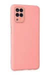 Mey İthalat®  Samsung Galaxy A22 Kılıf Lansman Glass Kapak - Pembe