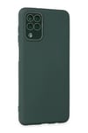 Mey İthalat®  Samsung Galaxy A22 Kılıf Lansman Glass Kapak - Koyu Yeşil