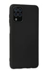 Mey İthalat®  Samsung Galaxy A22 Kılıf Lansman Glass Kapak - Siyah