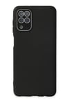 Mey İthalat®  Samsung Galaxy A22 Kılıf Lansman Glass Kapak - Siyah