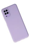 Mey İthalat®  Samsung Galaxy A22 Kılıf Lansman Glass Kapak - Lila