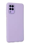 Mey İthalat®  Samsung Galaxy A22 Kılıf Lansman Glass Kapak - Lila