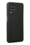 Mey İthalat®  Samsung Galaxy A22 Kılıf Mega Standlı Silikon - Siyah