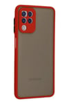 Mey İthalat®  Samsung Galaxy A22 Kılıf Montreal Silikon Kapak - Kırmızı