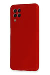 Mey İthalat®  Samsung Galaxy A22 Kılıf Nano içi Kadife Silikon - Kırmızı
