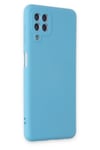 Mey İthalat®  Samsung Galaxy A22 Kılıf Nano içi Kadife Silikon - Mavi